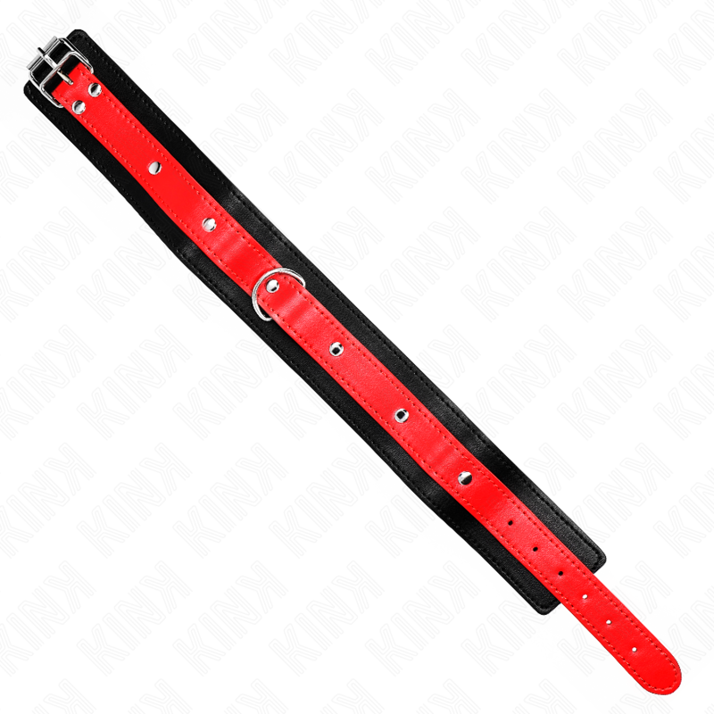 Kink Collar & Gag Kink - Necklace With Red Strap 65 Cm Ajustable 36-43 Cm X 5 Cm