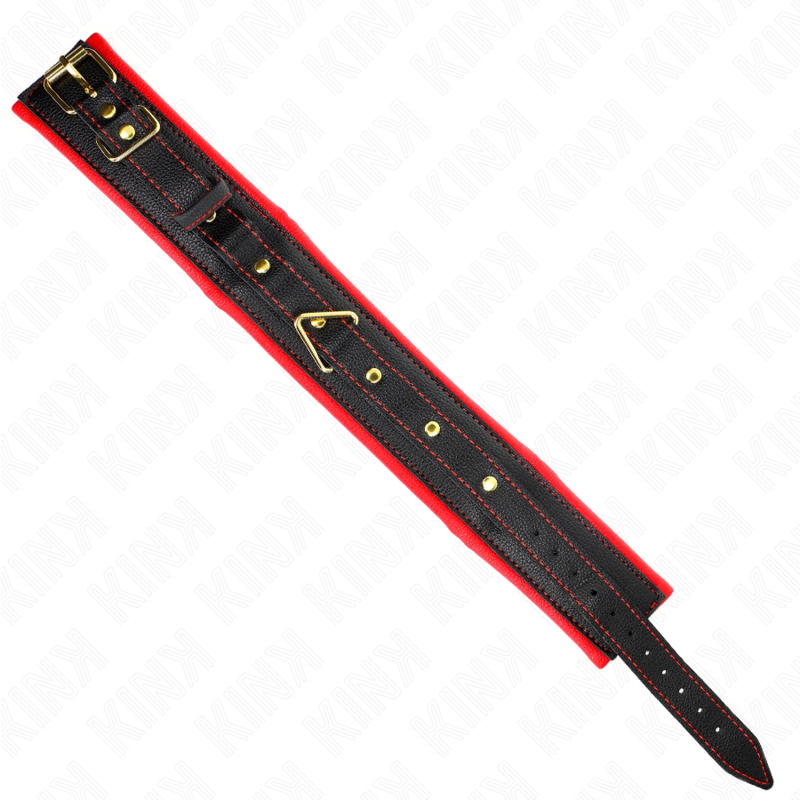 Kink Collar & Gag Kink - Necklace With Sponge Imitation Leather Strap Model 2 Adjustable 37-54 Cm X 3 Cm