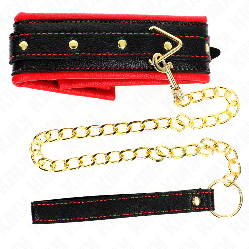 Kink Collar & Gag Kink - Necklace With Sponge Imitation Leather Strap Model 2 Adjustable 37-54 Cm X 3 Cm
