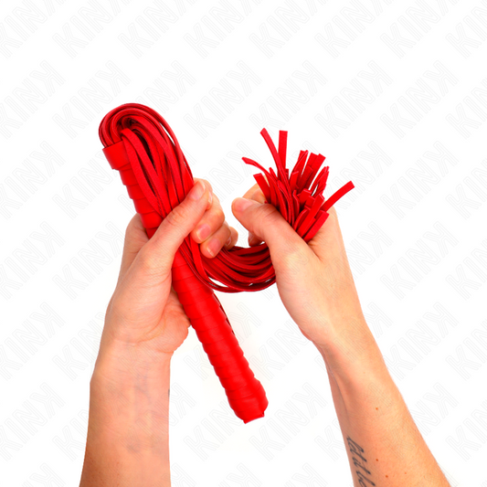 Kink Impact & Touch Kink - Whip With Red Textured Handle 48.5 Cm