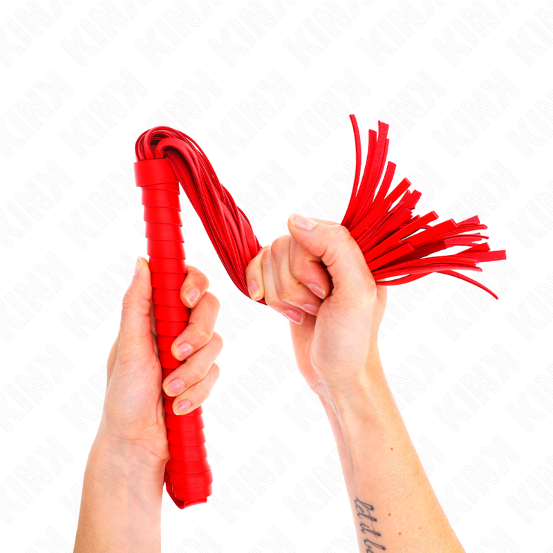 Kink Impact & Touch Kink - Whip With Red Textured Handle 48.5 Cm