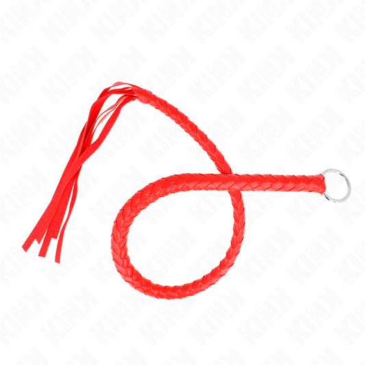 Kink Impact & Touch Kink - Snake Whip With Red Hand Ring 65 Cm