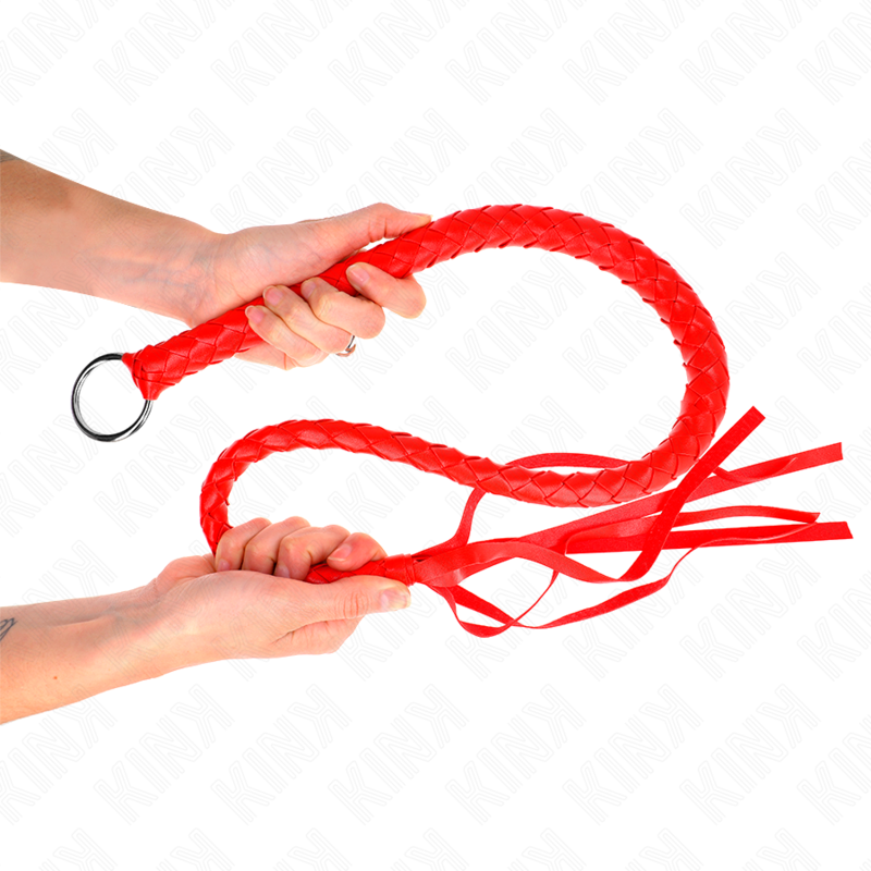 Kink Impact & Touch Kink - Snake Whip With Red Hand Ring 65 Cm