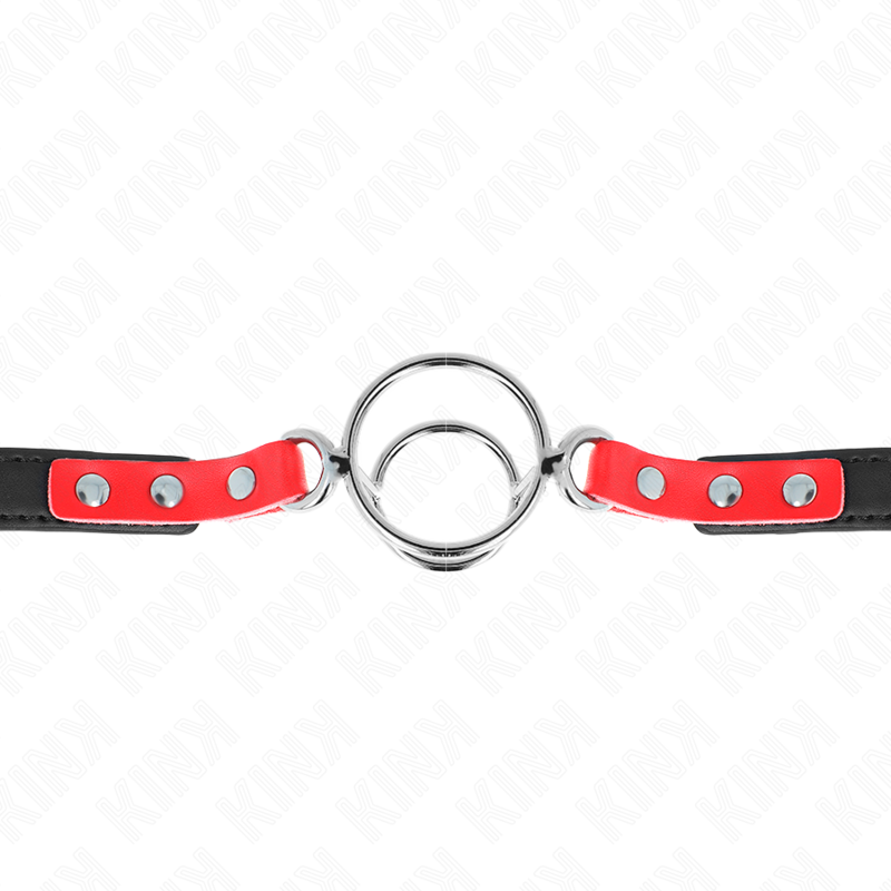 Kink Collar & Gag Kink - Gag With Multiple O-Rings 4 / 4.8 Cm Red 38 X 56 Cm