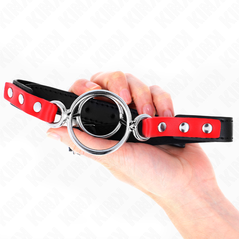 Kink Collar & Gag Kink - Gag With Multiple O-Rings 4 / 4.8 Cm Red 38 X 56 Cm