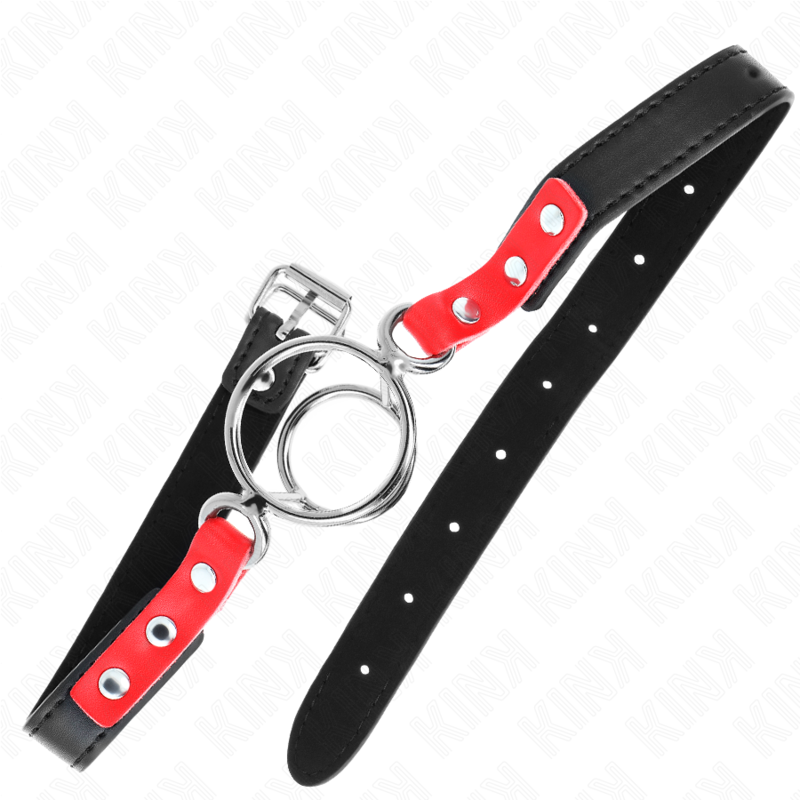 Kink Collar & Gag Kink - Gag With Multiple O-Rings 4 / 4.8 Cm Red 38 X 56 Cm