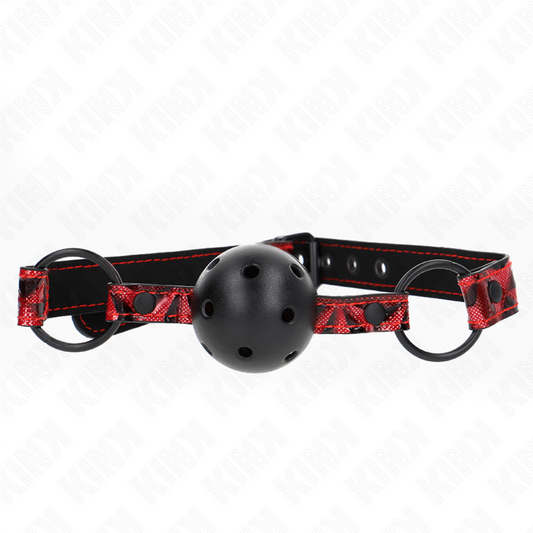 Kink Collar & Gag Kink - Diamond Pattern Ball 4.5 Cm Gag Model 2 64.5 Cm Adjustable 42-60 Cm