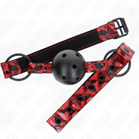 Kink Collar & Gag Kink - Diamond Pattern Ball 4.5 Cm Gag Model 2 64.5 Cm Adjustable 42-60 Cm