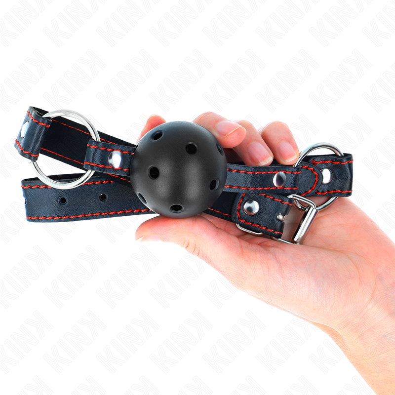 Kink Collar & Gag Kink - Hollow Hard Black Ball Gag Model 2 65 X 2.5 Cm