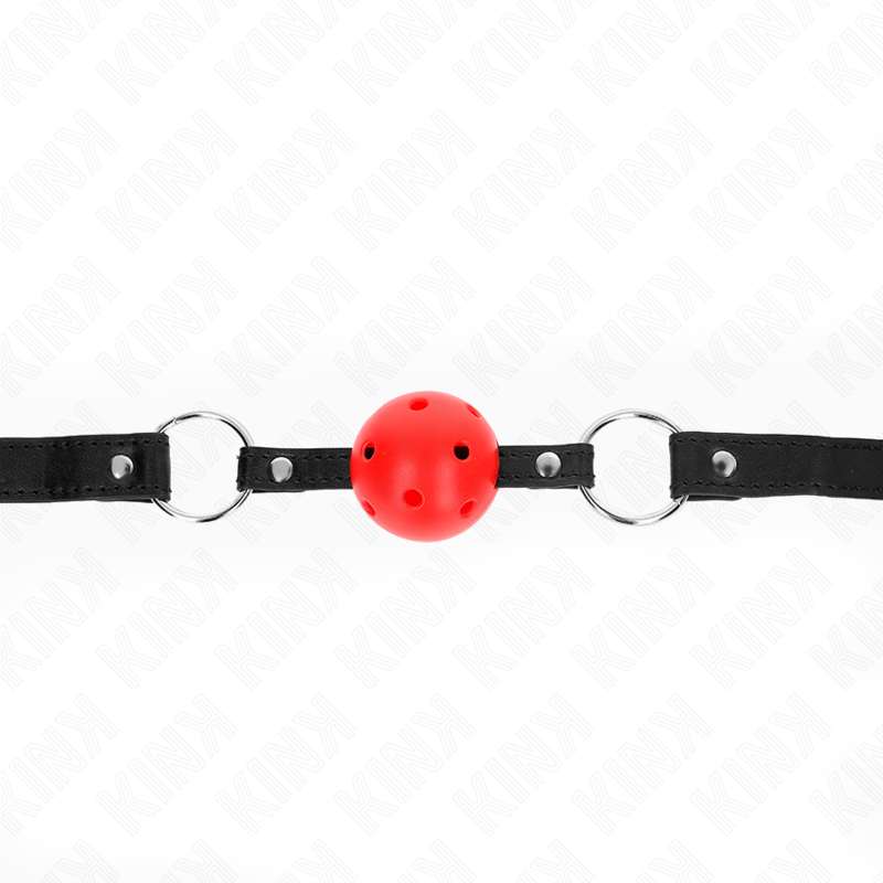 Kink Collar & Gag Kink - Hollow Hard Red Ball 4.5 Cm Gag Model 1 63.5 X 2 Cm