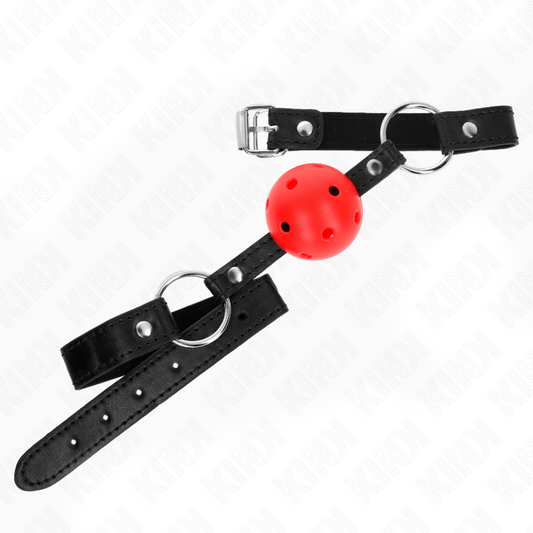 Kink Collar & Gag Kink - Hollow Hard Red Ball 4.5 Cm Gag Model 1 63.5 X 2 Cm