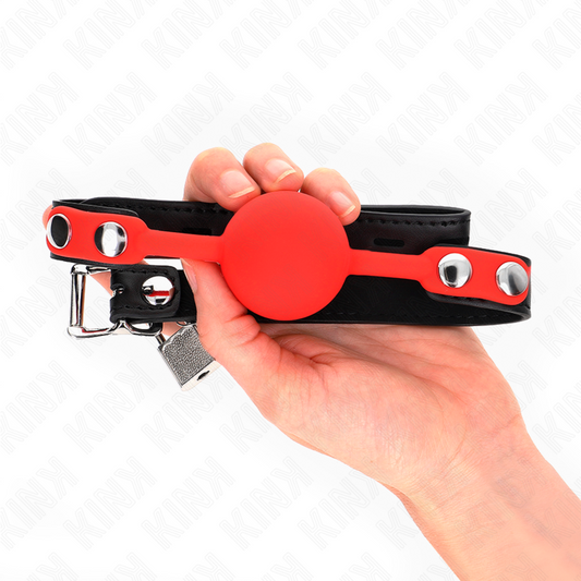 Kink Collar & Gag Kink - Silicone Ball 4 Cm Gag With Lock 60 X 2 Cm