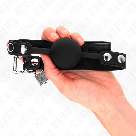 Kink Collar & Gag Kink - Model 1 Silicone Ball 4 Cm Gag With Lock 60 X 2 Cm