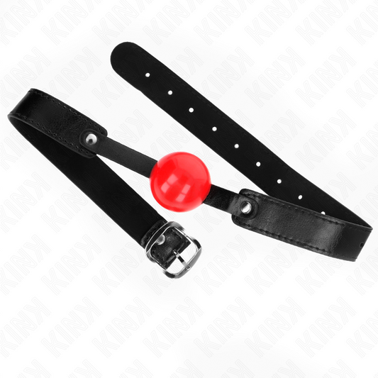Kink Collar & Gag Kink - Soft Tpe Ball 4 Cm Gag Model 1 66 X 2.5 Cm Adjustable 41-61 Cm