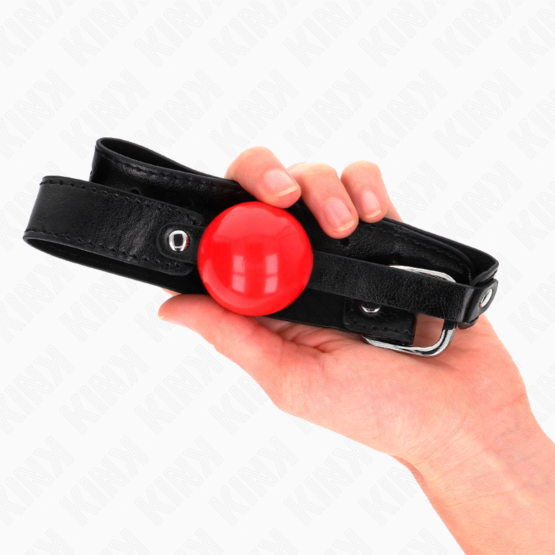 Kink Collar & Gag Kink - Soft Tpe Ball 4 Cm Gag Model 1 66 X 2.5 Cm Adjustable 41-61 Cm