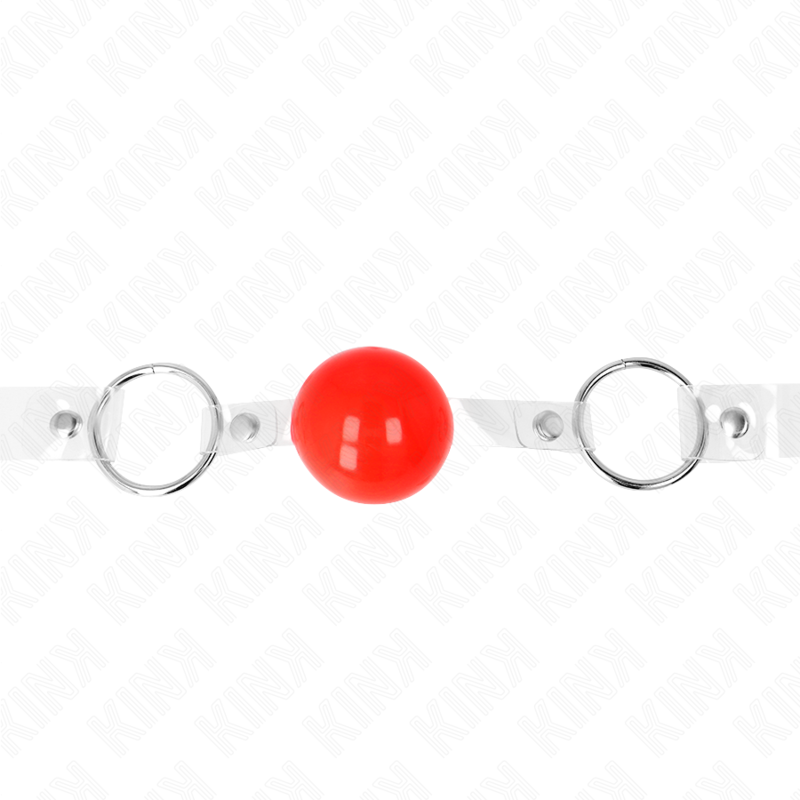 Kink Collar & Gag Kink - Red Transparent Pvc Ball 4 Cm Gag Adjustable