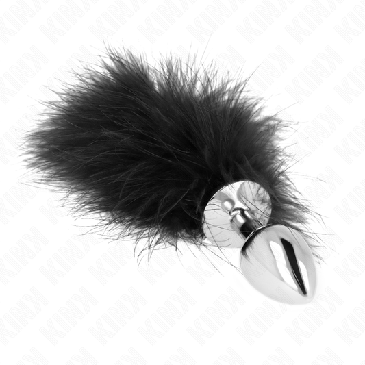 Kink Pleasure Plugs Kink - Stainless Steel Anal Plug 11 X 7 Cm With Feather 11 Cm