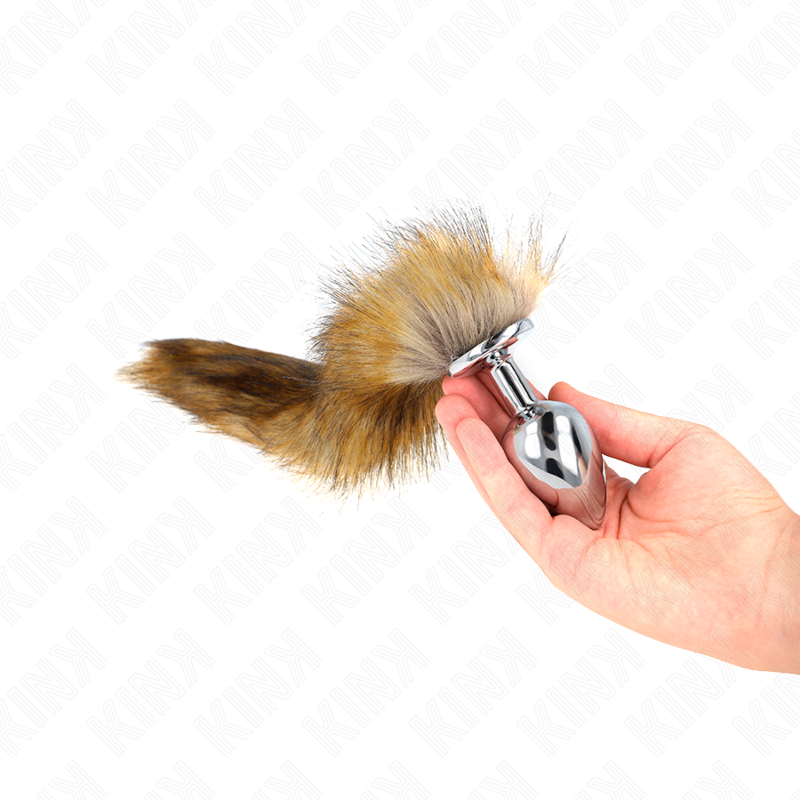 Kink Pleasure Plugs Kink - Anal Plug Size L 10 X 4 Cm With Synthetic Tail 40 Cm Brown