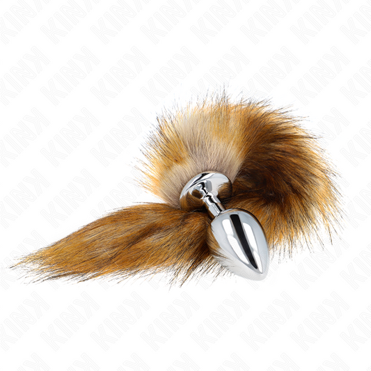 Kink Pleasure Plugs Kink - Anal Plug Size L 10 X 4 Cm With Synthetic Tail 40 Cm Brown