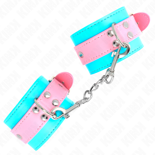 Kink Wrist Restraint Kink - Cute Wrist Restraints Blue / Pink Adjustable 16-28 Cm X 5 Cm