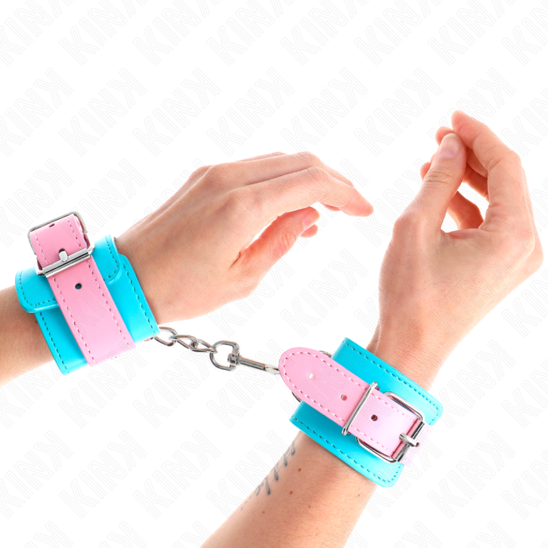 Kink Wrist Restraint Kink - Cute Wrist Restraints Blue / Pink Adjustable 16-28 Cm X 5 Cm