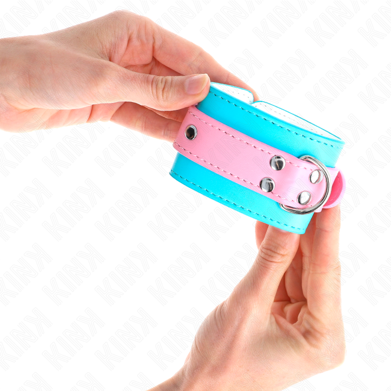 Kink Wrist Restraint Kink - Cute Wrist Restraints Blue / Pink Adjustable 16-28 Cm X 5 Cm