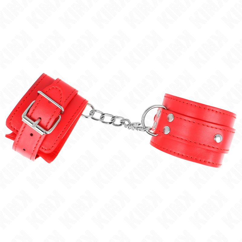Kink Wrist Restraint Kink - 3 D-Ring Wrist Restraints Adjustable Red 17.5-25 Cm X 6 Cm