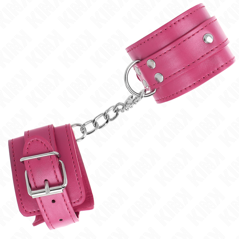 Kink Wrist Restraint Kink - 3 D-Ring Wrist Restraints Adjustable Pink 17.5-25 Cm X 6 Cm