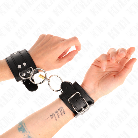 Kink Wrist Restraint Kink - O-Ring Locked Wrist Restraints Black Adjustable 20-28 Cm X 5.5 Cm