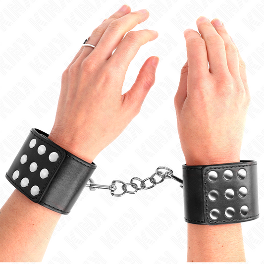 Kink Wrist Restraint Kink - Wrist Restraints With Snap Fasten Black Adjustable 19-24 Cm X 5.5 Cm