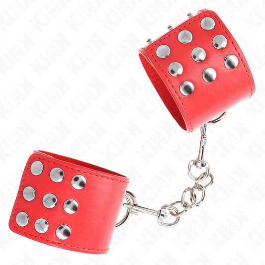 Kink Wrist Restraint Kink - Wrist Restraints With Snap Fasten Red Adjustable 19-24 Cm X 5.5 Cm