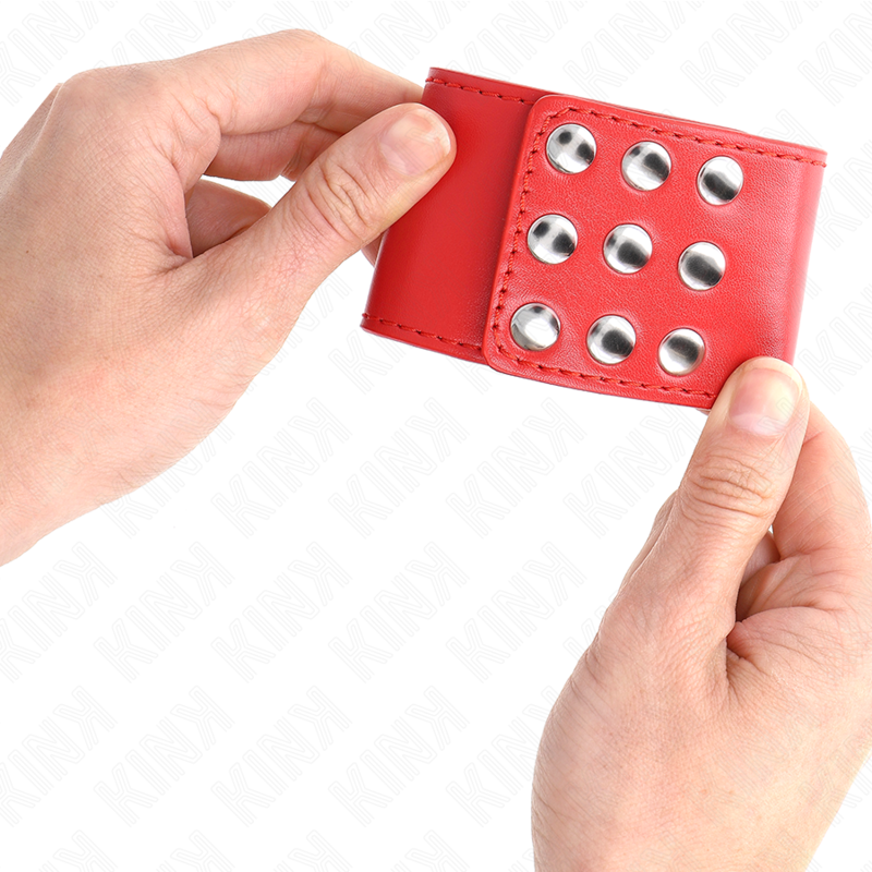 Kink Wrist Restraint Kink - Wrist Restraints With Snap Fasten Red Adjustable 19-24 Cm X 5.5 Cm