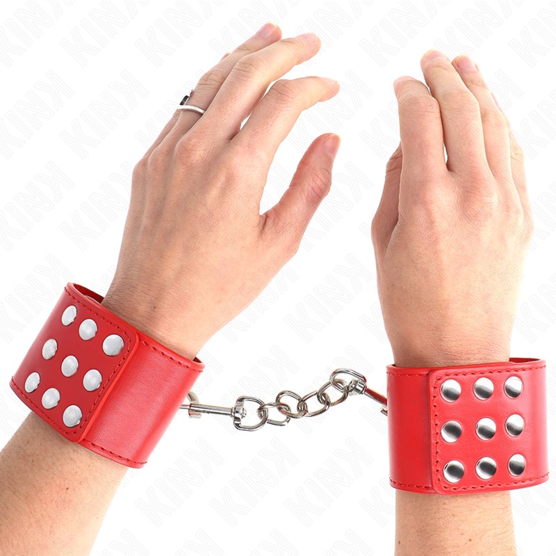 Kink Wrist Restraint Kink - Wrist Restraints With Snap Fasten Red Adjustable 19-24 Cm X 5.5 Cm