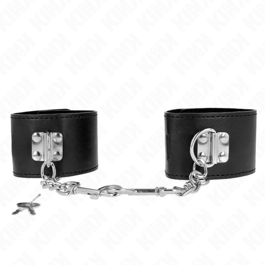 Kink Wrist Restraint Kink - Wrist Restraints With Padlock Closure Black Adjustable 16-23 Cm X 5.5 Cm