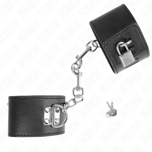 Kink Wrist Restraint Kink - Wrist Restraints With Padlock Closure Black Adjustable 16-23 Cm X 5.5 Cm