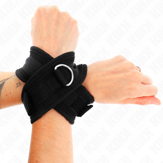 Kink Wrist Restraint Kink - Cross Cuffs Black 34 X 5.5 Cm