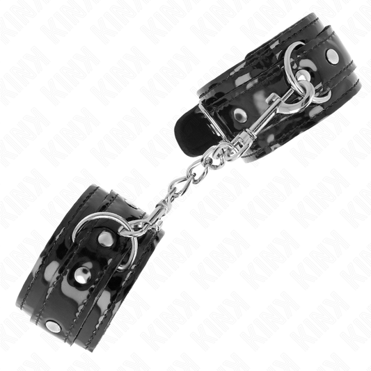 Kink Wrist Restraint Kink - Shiny Neoprene Wrist Cuffs Adjustable 17-24 Cm X 4.5 Cm