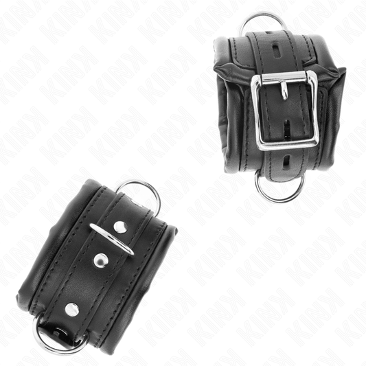 Kink Wrist Restraint Kink - Heavy Wrist Restraints With Black Fur Lined Adjustable 20-30 Cm X 6 Cm