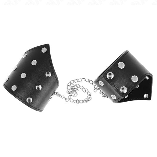 Kink Wrist Restraint Kink - Black Point Style Wristbands With Chain Adjustable 17-23 Cm X 8.5 Cm