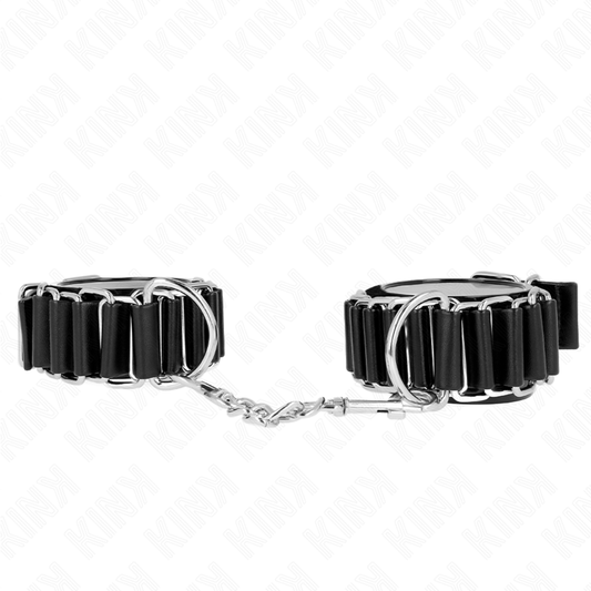 Kink Wrist Restraint Kink - Hinge-Like Thin Wrist Restraints Black Adjustrable 16-22 Cm X 3.5 Cm