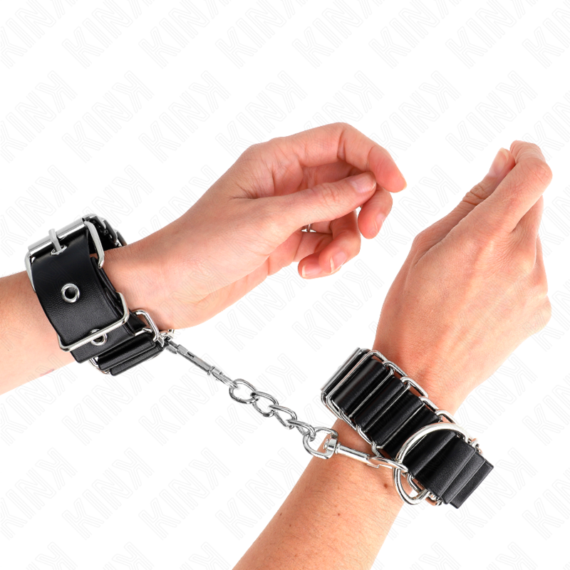 Kink Wrist Restraint Kink - Hinge-Like Thin Wrist Restraints Black Adjustrable 16-22 Cm X 3.5 Cm