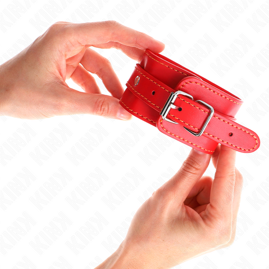 Kink Wrist Restraint Kink - Thin Wrist Restraints Red Adjustable 21-33 Cm