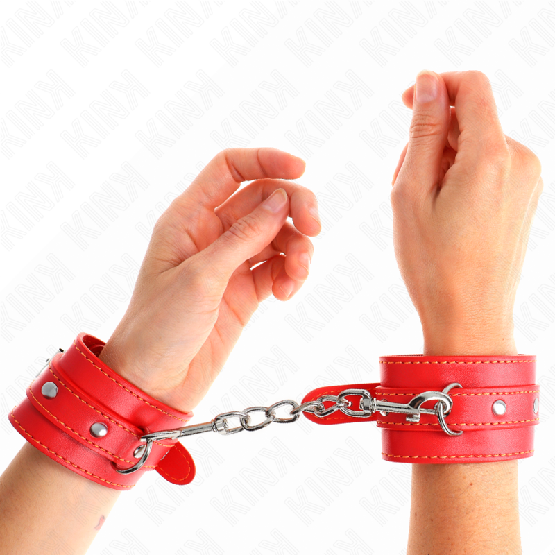 Kink Wrist Restraint Kink - Thin Wrist Restraints Red Adjustable 21-33 Cm