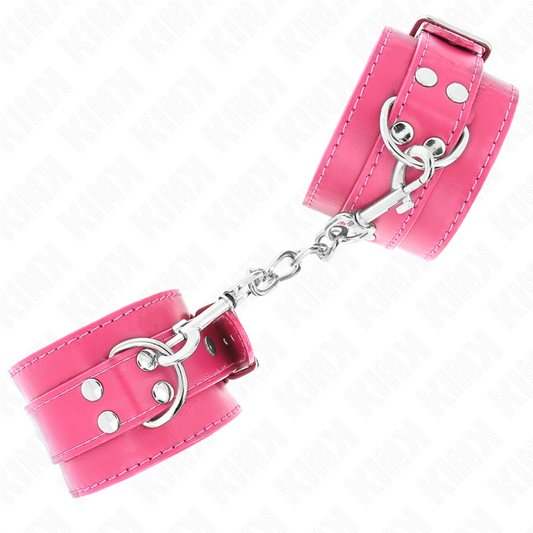 Kink Wrist Restraint Kink - Wrist Restraints Raspberry Rose With Raspberry Rose Lining Adjustable 20-28 Cm X 5.5 Cm