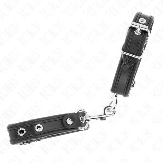 Kink Wrist Restraint Kink - Mini Black Wristbands With Studs Adjustable 16-22 Cm X 2 Cm