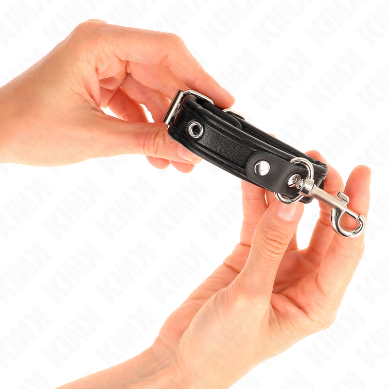 Kink Wrist Restraint Kink - Mini Black Wristbands With Studs Adjustable 16-22 Cm X 2 Cm