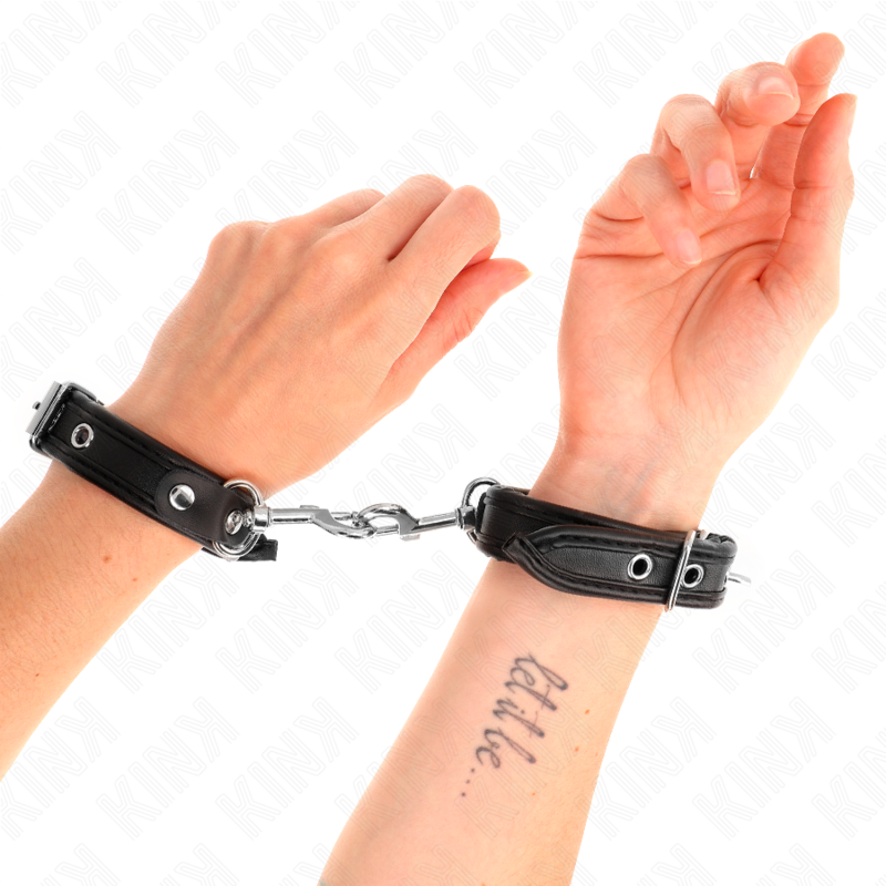 Kink Wrist Restraint Kink - Mini Black Wristbands With Studs Adjustable 16-22 Cm X 2 Cm