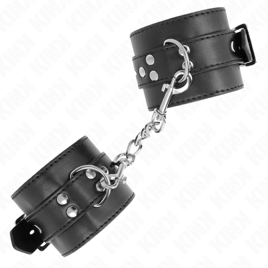 Kink Wrist Restraint Kink - Wrist Restraints Black With Black Belt Adjustable 17-28 Cm X 6 Cm