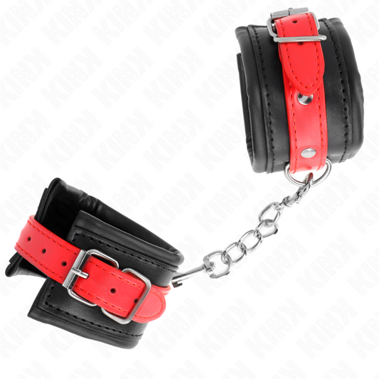 Kink Wrist Restraint Kink - Wrist Restraints Black With Red Belt Adjustable 17-28 Cm X 6 Cm