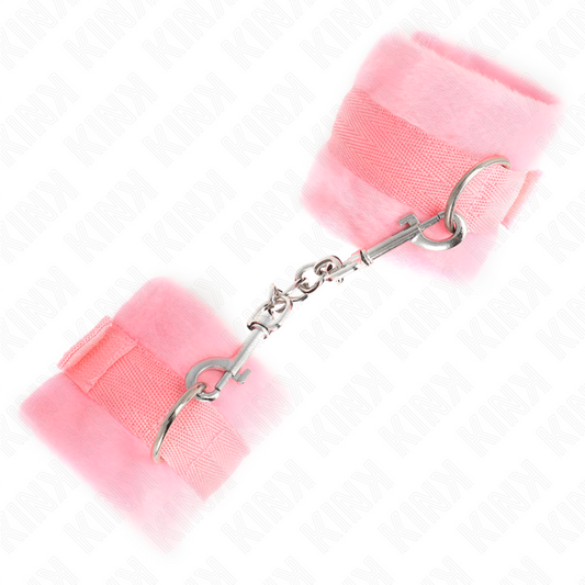 Kink Wrist Restraint Kink - Beginner Fur Hand Cuffs Pink 30 X 7 Cm